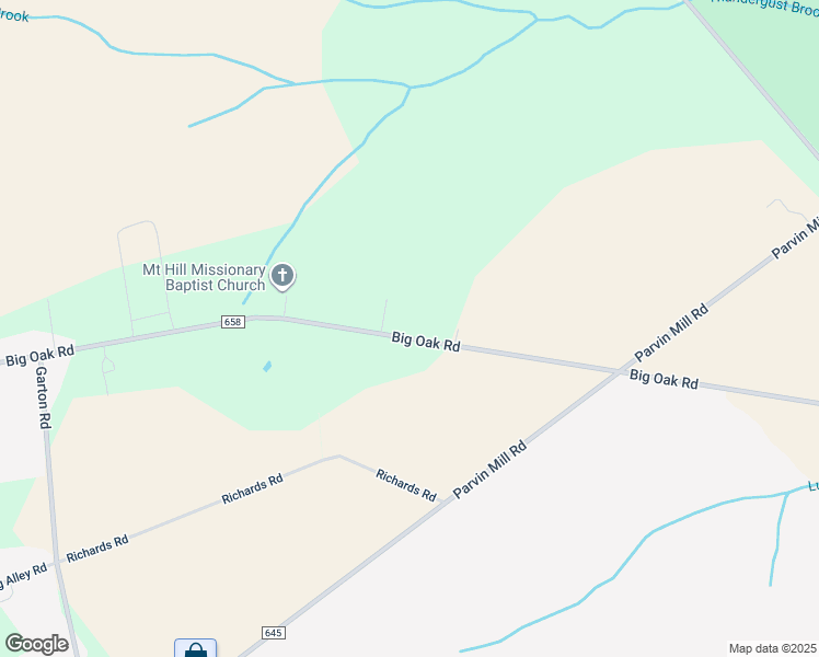 map of restaurants, bars, coffee shops, grocery stores, and more near 528 Big Oak Road in Bridgeton