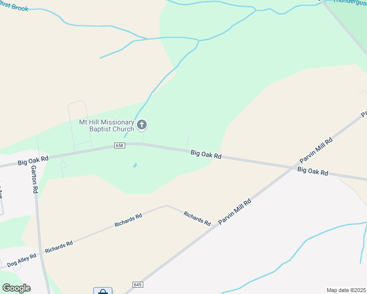 map of restaurants, bars, coffee shops, grocery stores, and more near 520 Big Oak Road in Bridgeton