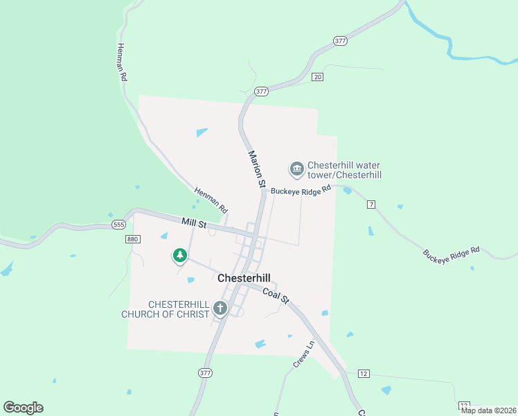 map of restaurants, bars, coffee shops, grocery stores, and more near 7275 Marion Street in Chesterhill