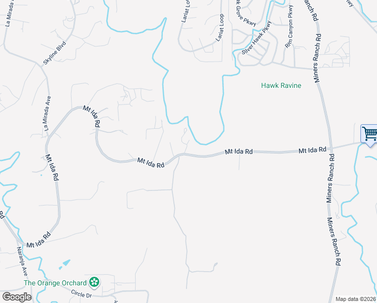 map of restaurants, bars, coffee shops, grocery stores, and more near 1383 Mount Ida Road in Oroville