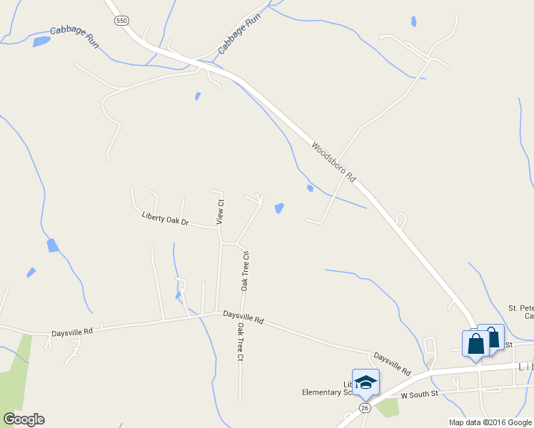 map of restaurants, bars, coffee shops, grocery stores, and more near 9309 Oak Spring Court in Frederick