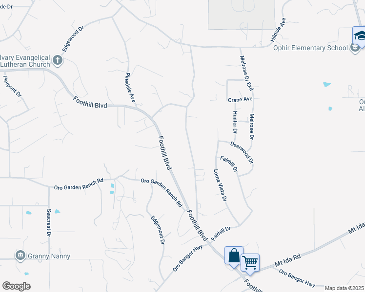 map of restaurants, bars, coffee shops, grocery stores, and more near 76 Greenbank Avenue in Oroville