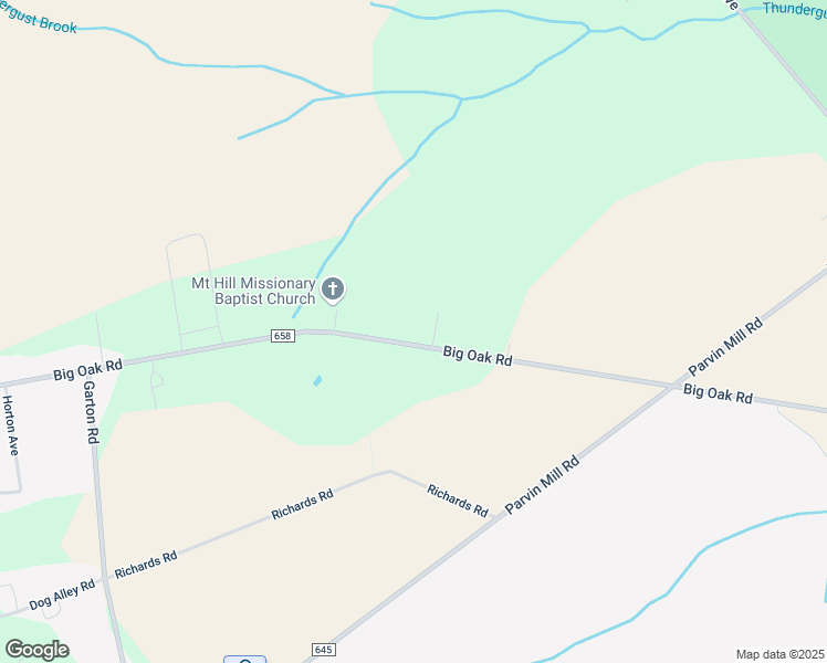 map of restaurants, bars, coffee shops, grocery stores, and more near 520 Big Oak Road in Bridgeton