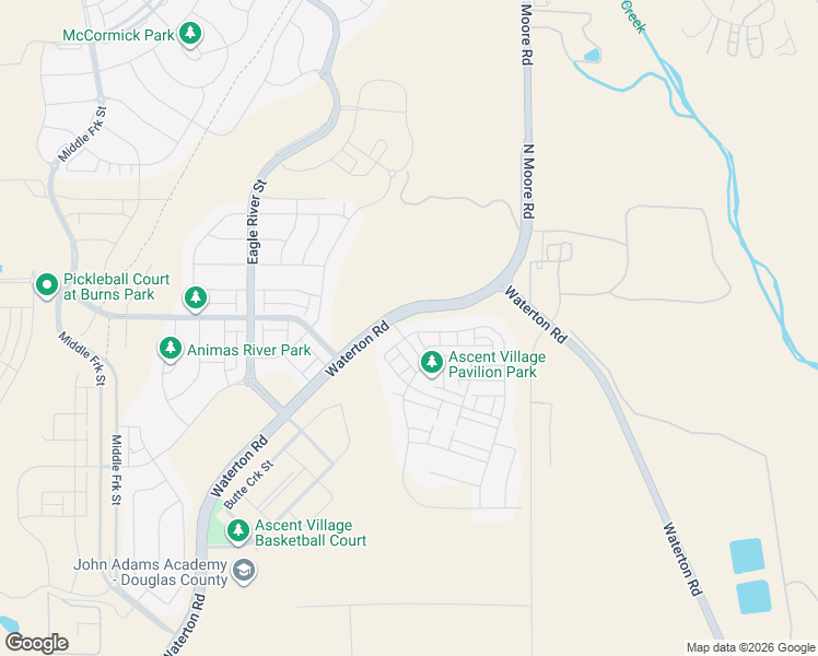 map of restaurants, bars, coffee shops, grocery stores, and more near 8958 Whiteclover Street in Littleton