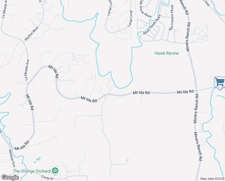 map of restaurants, bars, coffee shops, grocery stores, and more near 1361 Mount Ida Road in Oroville