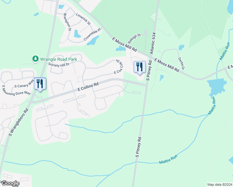map of restaurants, bars, coffee shops, grocery stores, and more near 83 Sussex Place in Galloway