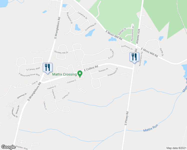 map of restaurants, bars, coffee shops, grocery stores, and more near 3 Sussex Place in Galloway