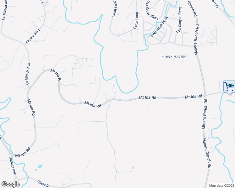 map of restaurants, bars, coffee shops, grocery stores, and more near 1361 Mount Ida Road in Oroville