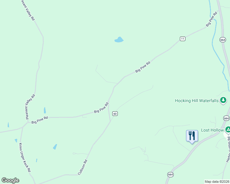 map of restaurants, bars, coffee shops, grocery stores, and more near 28745 Big Pine Road in Logan