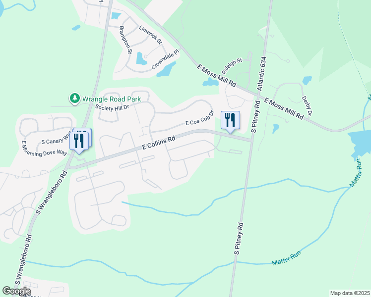 map of restaurants, bars, coffee shops, grocery stores, and more near 4 Cheshire Drive in Galloway