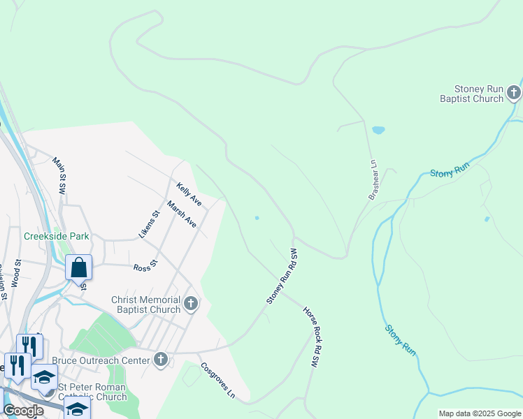map of restaurants, bars, coffee shops, grocery stores, and more near in McCoole