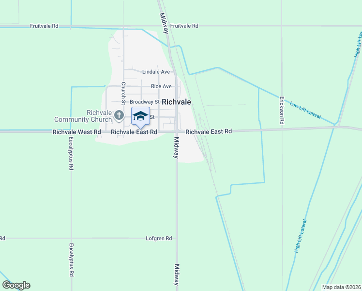 map of restaurants, bars, coffee shops, grocery stores, and more near 2 Richvale Highway in Richvale
