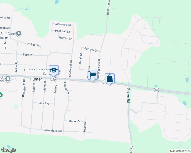 map of restaurants, bars, coffee shops, grocery stores, and more near 3562 Robinson Vail Road in Franklin