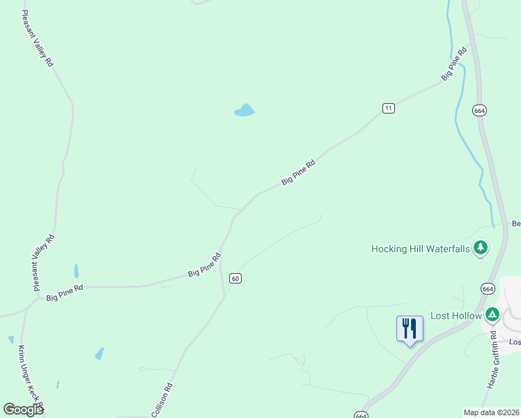 map of restaurants, bars, coffee shops, grocery stores, and more near 28845 Big Pine Road in Logan