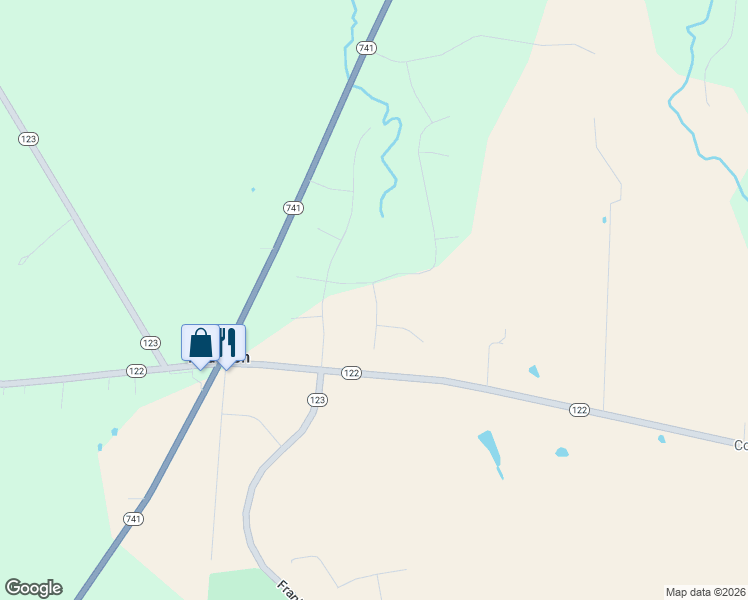 map of restaurants, bars, coffee shops, grocery stores, and more near 3605 Aniston Court in Lebanon