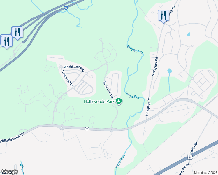 map of restaurants, bars, coffee shops, grocery stores, and more near 5077 Bristle Cone Circle in Aberdeen