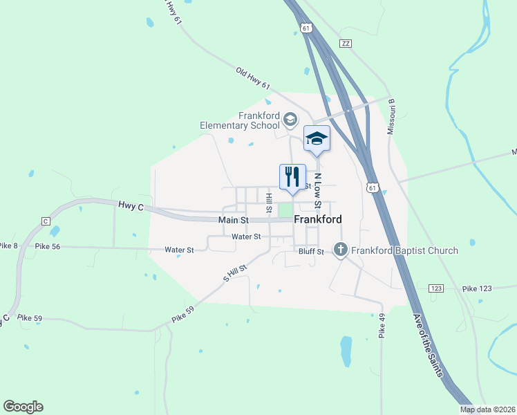 map of restaurants, bars, coffee shops, grocery stores, and more near 419 King Street in Frankford