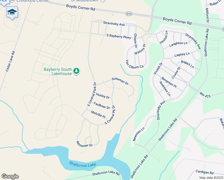 map of restaurants, bars, coffee shops, grocery stores, and more near 3028 Barber Lane in Middletown