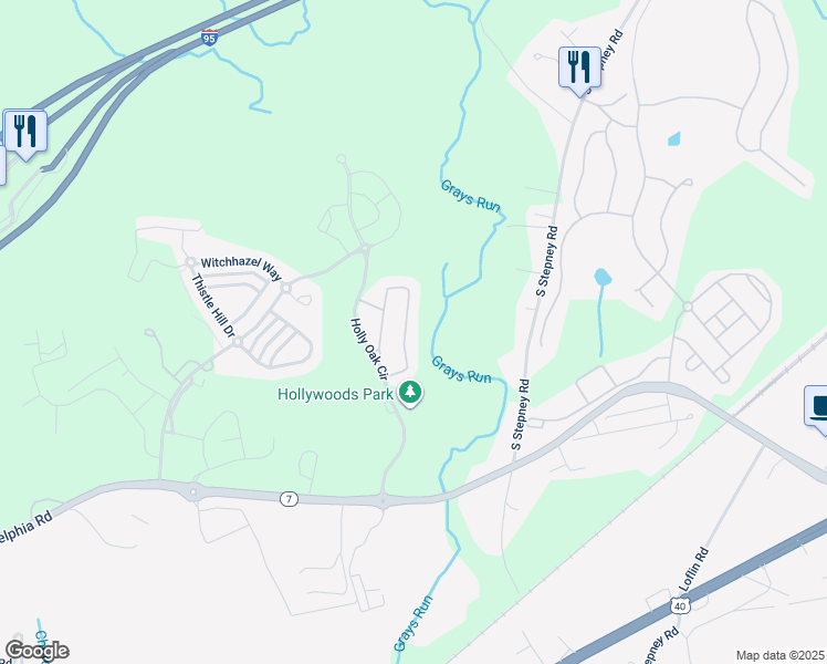 map of restaurants, bars, coffee shops, grocery stores, and more near 4957 Bristle Cone Circle in Aberdeen