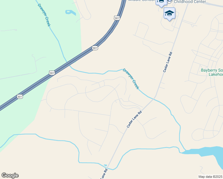 map of restaurants, bars, coffee shops, grocery stores, and more near 602 Harrier Lane in Middletown