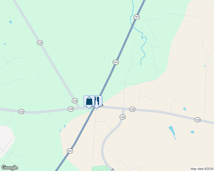 map of restaurants, bars, coffee shops, grocery stores, and more near 3636 Ohio 741 in Lebanon