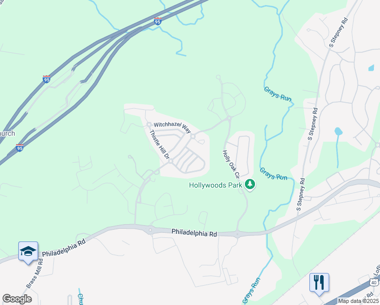 map of restaurants, bars, coffee shops, grocery stores, and more near 635 Hazy Dawn Drive in Aberdeen