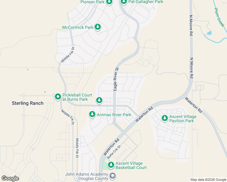 map of restaurants, bars, coffee shops, grocery stores, and more near 8099 Williams Fork Avenue in Littleton