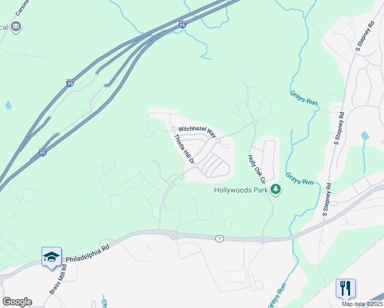 map of restaurants, bars, coffee shops, grocery stores, and more near 604 Possum Trot Way in Aberdeen