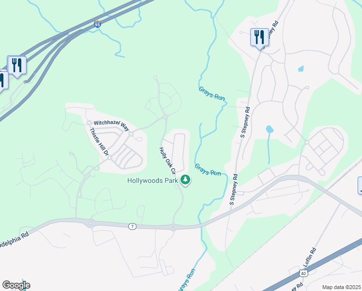 map of restaurants, bars, coffee shops, grocery stores, and more near 4958 Bristle Cone Circle in Aberdeen