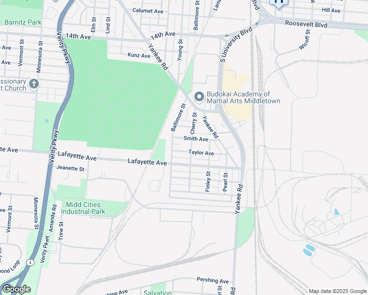 map of restaurants, bars, coffee shops, grocery stores, and more near 1508 Taylor Avenue in Middletown