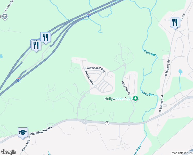 map of restaurants, bars, coffee shops, grocery stores, and more near 620 Possum Trot Way in Aberdeen