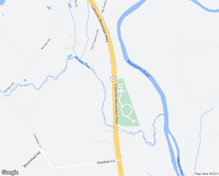 map of restaurants, bars, coffee shops, grocery stores, and more near 9513 Hansonville Road in Frederick
