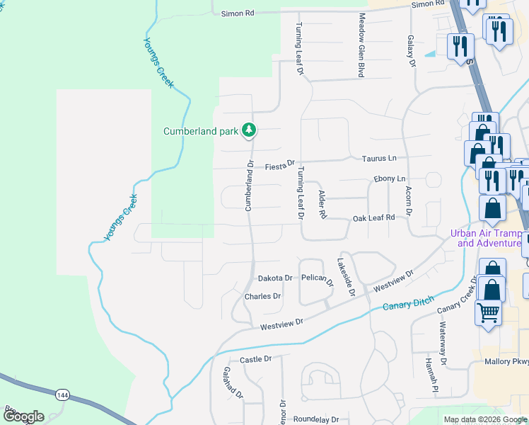 map of restaurants, bars, coffee shops, grocery stores, and more near 1248 Brookdale Court in Franklin
