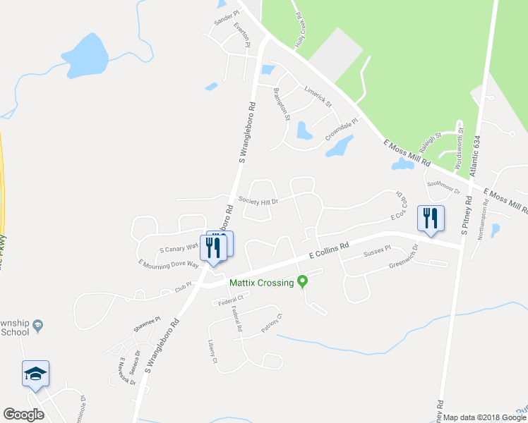 map of restaurants, bars, coffee shops, grocery stores, and more near in Galloway