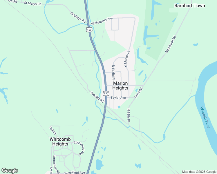 map of restaurants, bars, coffee shops, grocery stores, and more near 2301 U.S. 150 in West Terre Haute