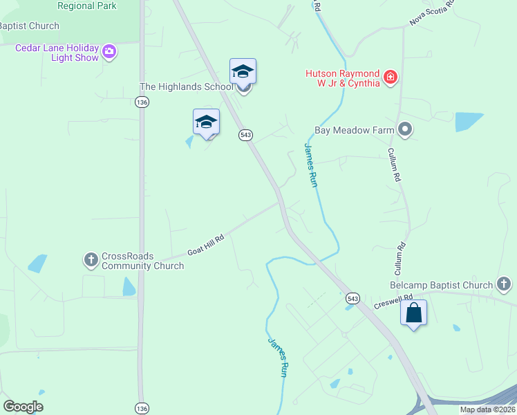map of restaurants, bars, coffee shops, grocery stores, and more near 3012 Goat Hill Road in Bel Air