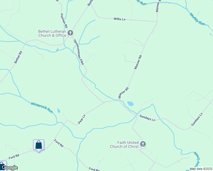 map of restaurants, bars, coffee shops, grocery stores, and more near 9583 Opossumtown Pike in Frederick
