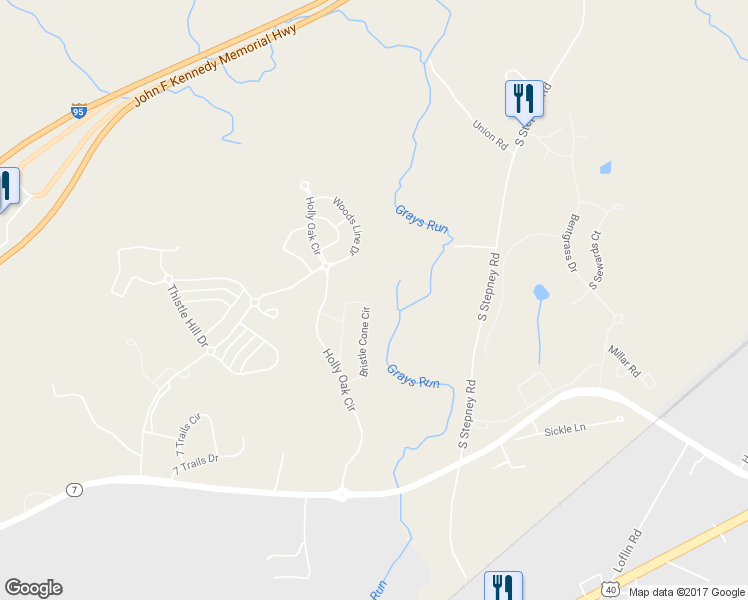 map of restaurants, bars, coffee shops, grocery stores, and more near 5001 Bristle Cone Circle in Aberdeen