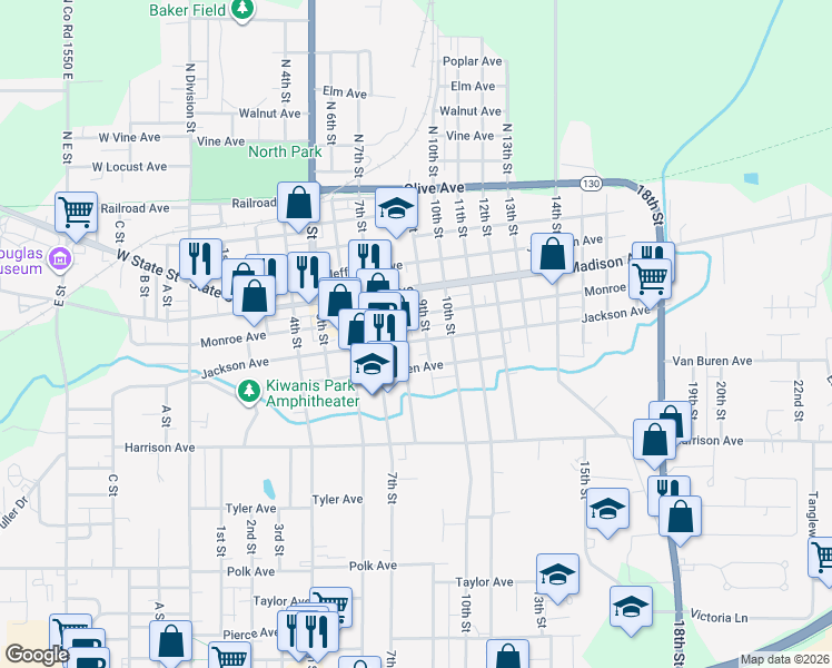 map of restaurants, bars, coffee shops, grocery stores, and more near 815 Jackson Avenue in Charleston