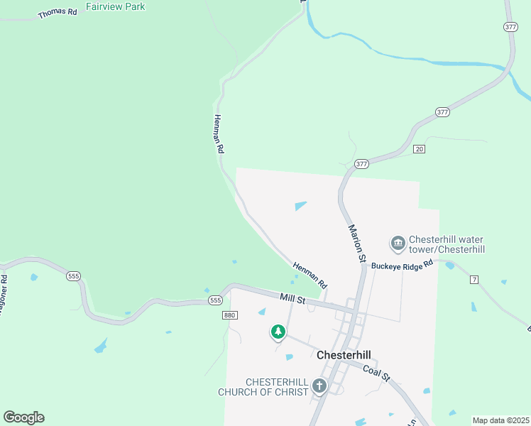map of restaurants, bars, coffee shops, grocery stores, and more near 7080 Henman Road in Chesterhill