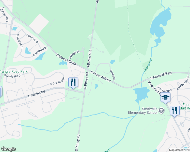 map of restaurants, bars, coffee shops, grocery stores, and more near 12 Northampton Road in Galloway