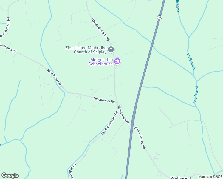 map of restaurants, bars, coffee shops, grocery stores, and more near 2844 Old Washington Road in Westminster