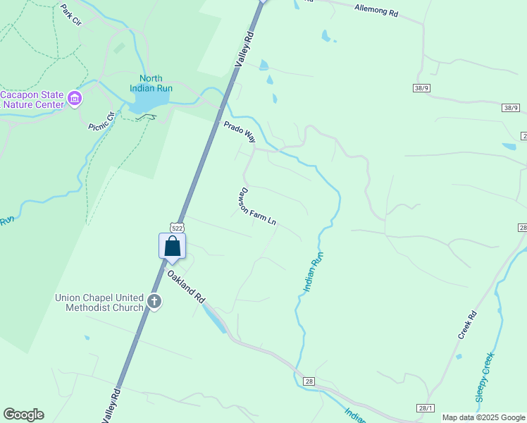 map of restaurants, bars, coffee shops, grocery stores, and more near 191 Dawson Farm Lane in Berkeley Springs