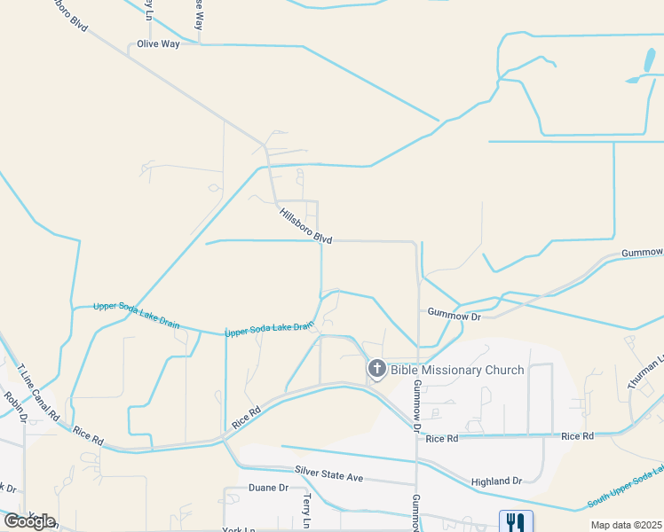 map of restaurants, bars, coffee shops, grocery stores, and more near 1745 Hillsboro Boulevard in Fallon