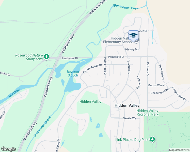 map of restaurants, bars, coffee shops, grocery stores, and more near 3175 West Hidden Valley Drive in Reno