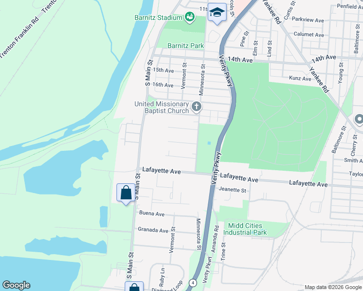 map of restaurants, bars, coffee shops, grocery stores, and more near 700 19th Avenue in Middletown