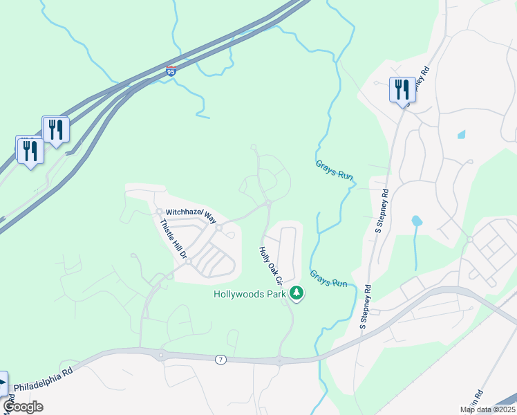 map of restaurants, bars, coffee shops, grocery stores, and more near 4800 Mantlewood Way in Aberdeen