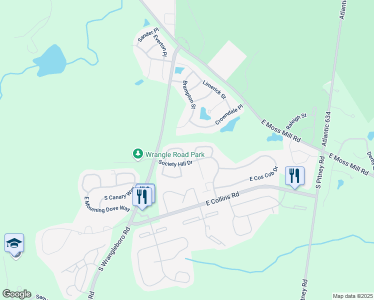 map of restaurants, bars, coffee shops, grocery stores, and more near 169 Rumson Drive in Absecon