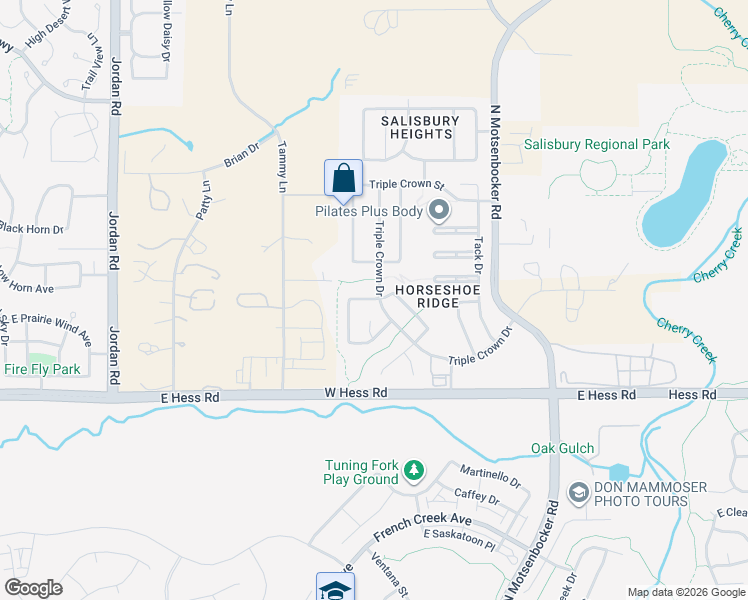 map of restaurants, bars, coffee shops, grocery stores, and more near 17827 Coral Burst Street in Parker