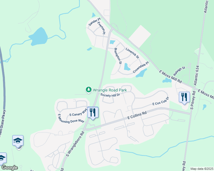 map of restaurants, bars, coffee shops, grocery stores, and more near 169 Rumson Drive in Absecon